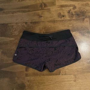 Lululemon speed up shorts.